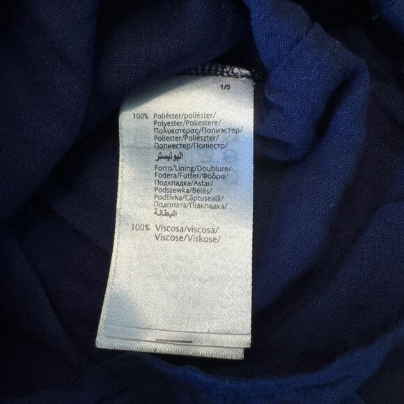 MAYORAL Ruffled Shorts Romper Girls 6 Navy Blue Gold Dot Playsuit Chiffon Jumper - Picture 8 of 9